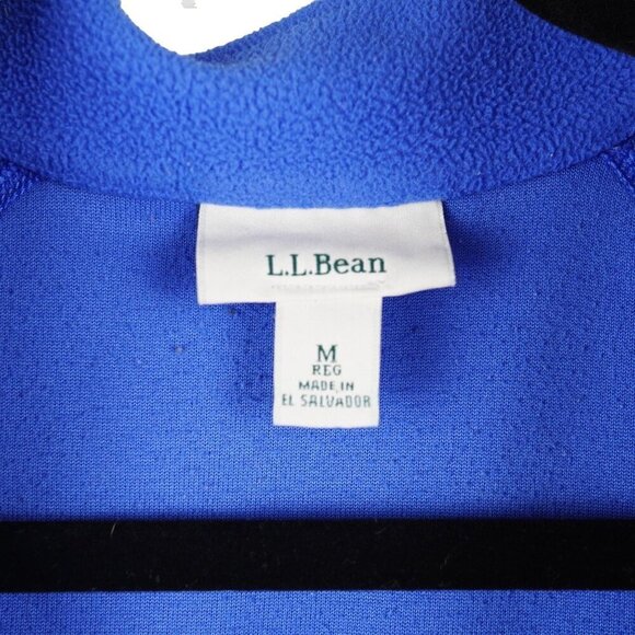 L.L.Bean Blue 1/4 Zip Fleece Pullover M‎ - Picture 3 of 5